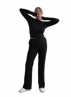 ease ribbed long sleeve top