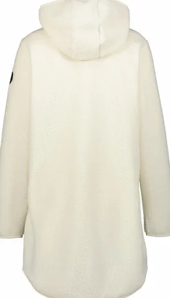 long pile hood, lang fleecejakke, dame