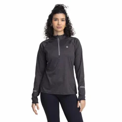 run half zip, langermet treningstrøye, dame