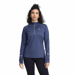 run half zip, langermet treningstrøye, dame